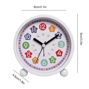 Kids Analog Learning Alarm & Wall Clock for Telling Time